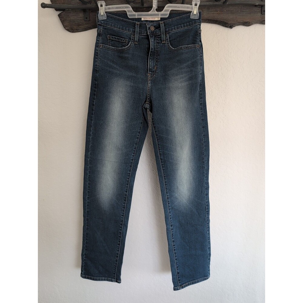 Levi's 724 High Rise Straight Leg Jeans Dark Wash Size 27